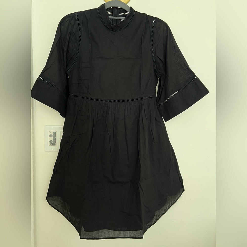 Apiece Apart Mock Neck Mini Dress Size 0 in Black